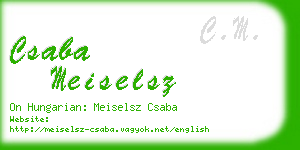 csaba meiselsz business card